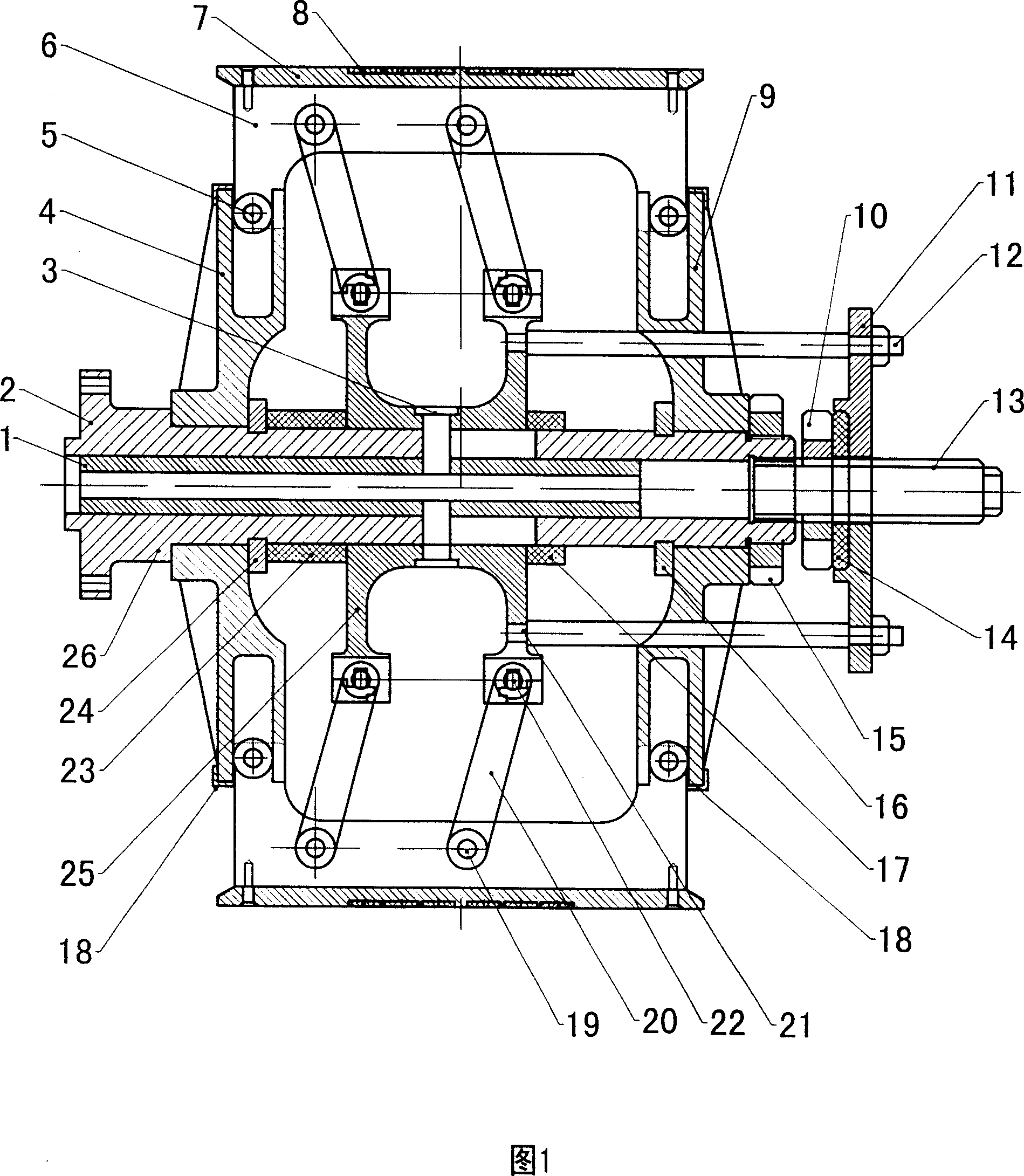 Radiation expanding type make-up drum