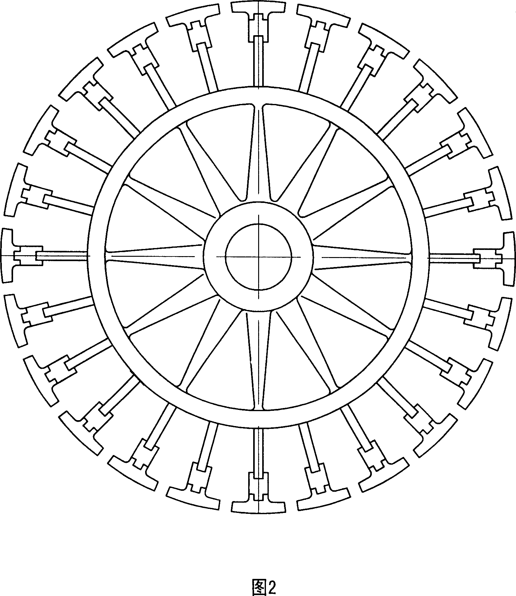 Radiation expanding type make-up drum