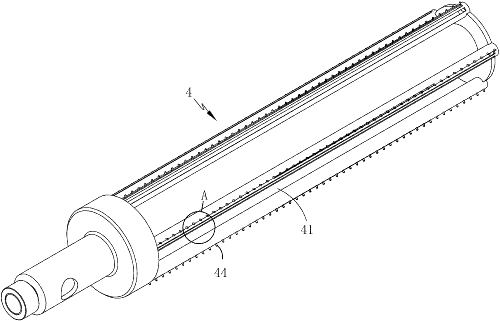 Rotary contact type cloth singeing mechanism