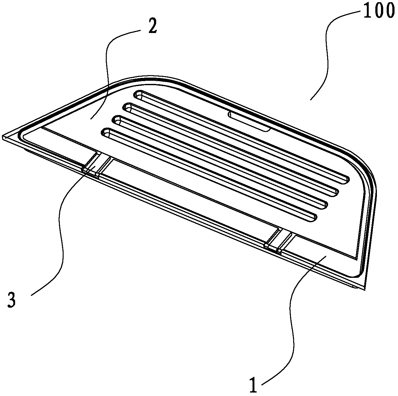 Defrosting pan for distributor component in refrigerator, and refrigerator with defrosting pan