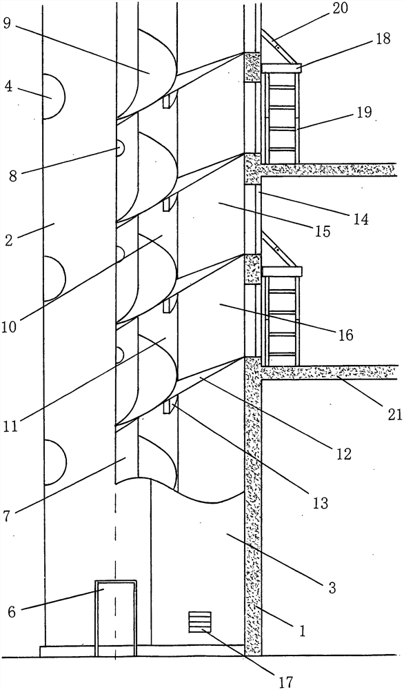 Novel structure device of high-rise multifunctional rescue and escape tower