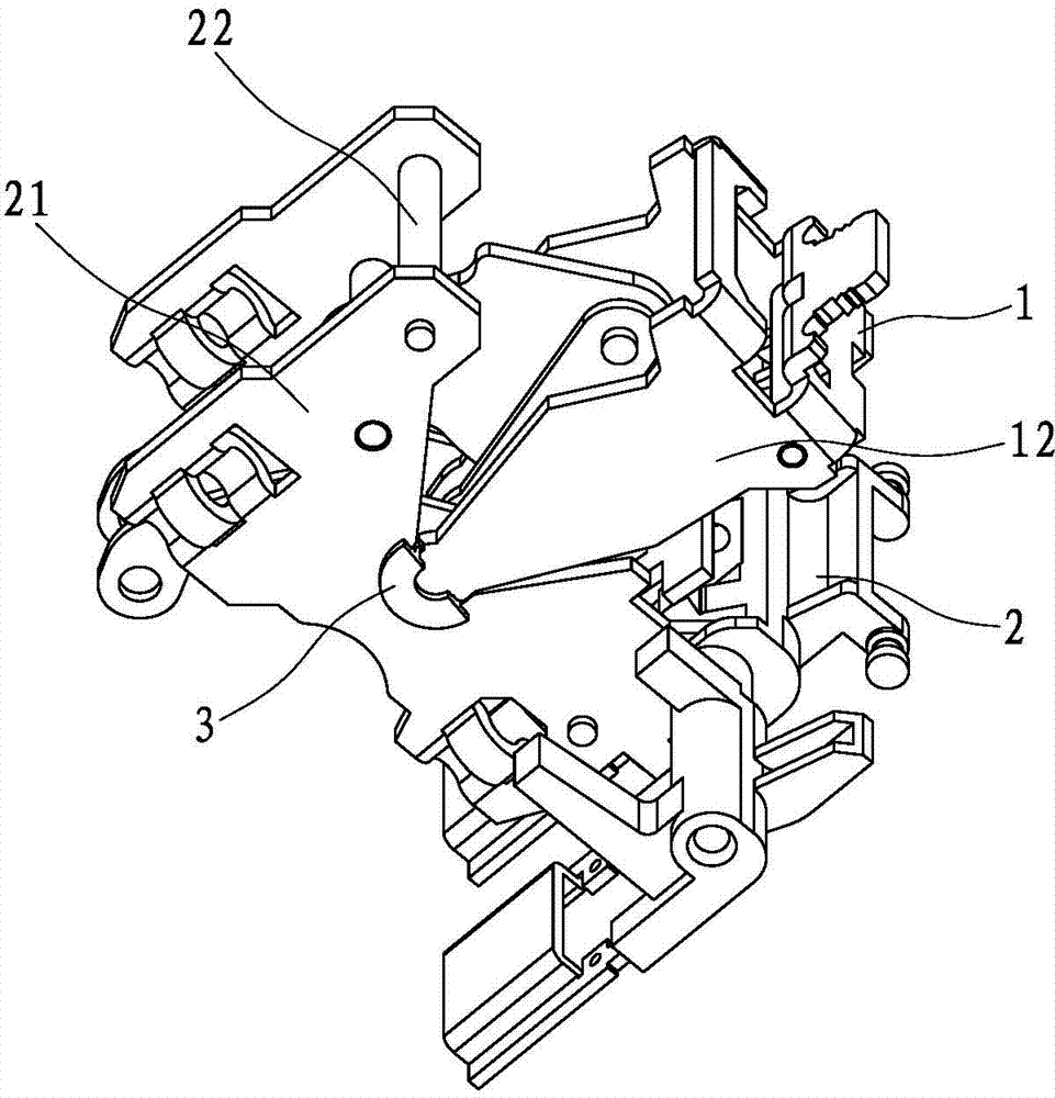 Lever and supporting matching structure for circuit breaker operation mechanism