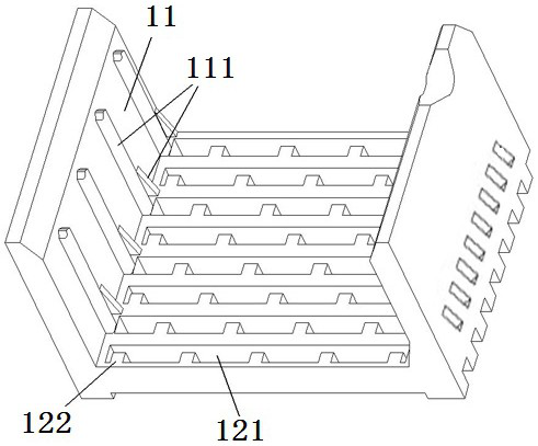 A differential connector and its housing and contact assembly