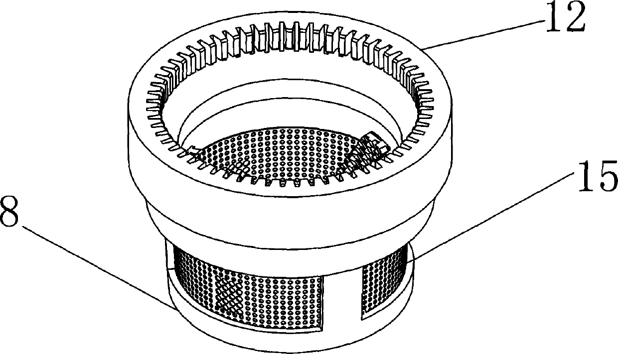 Filter screen mechanism and fruit and vegetable squeezing and grinding machine using same