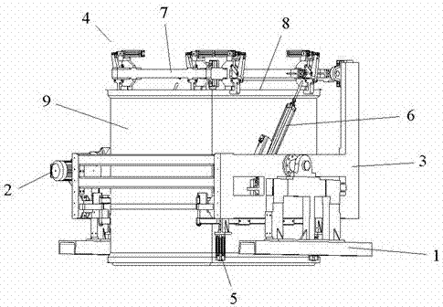 Box body turnover device