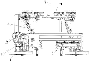 Box body turnover device