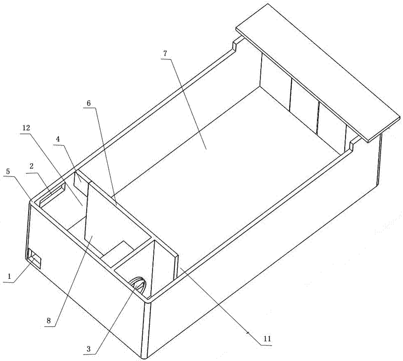 Airflow horizontal movement type drying room with dehumidification free of influencing airflow circulation