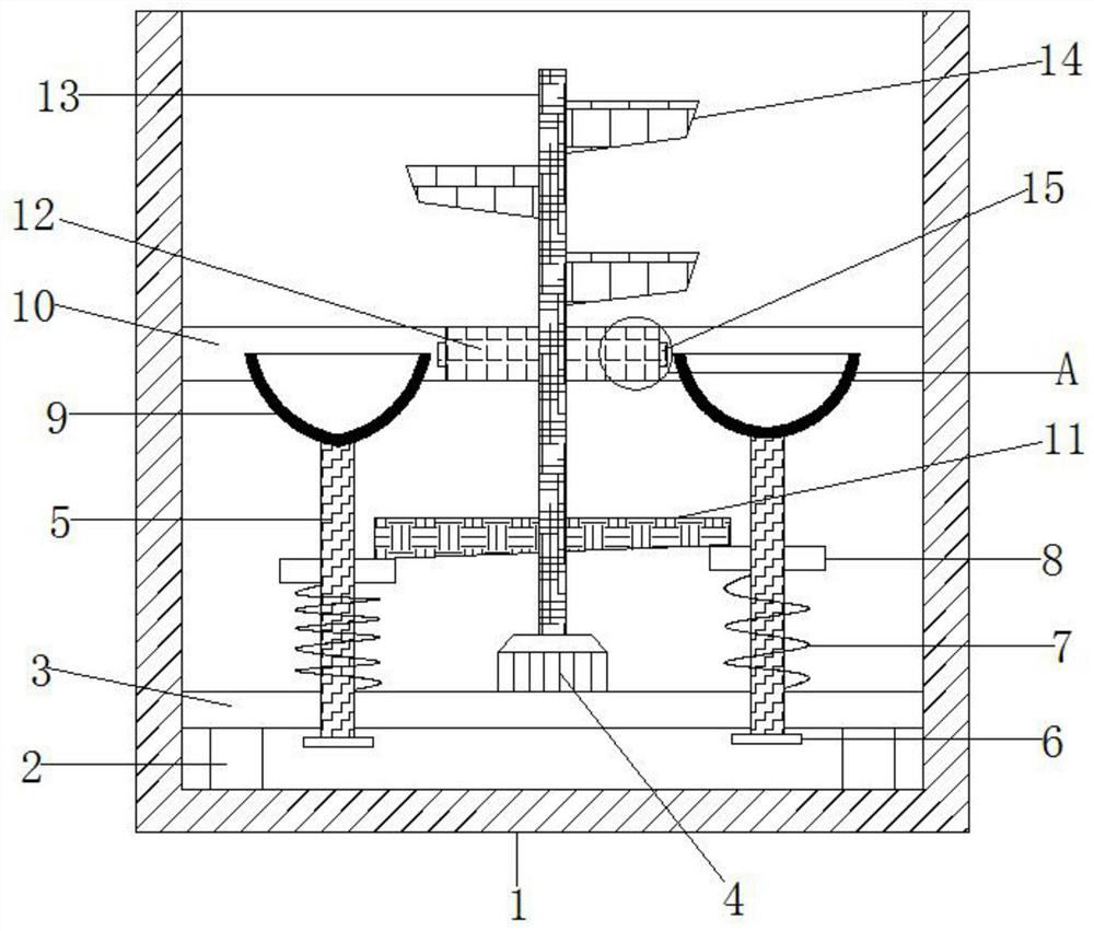 A turning and throwing device for aerobic fertilizer fermentation inoculants