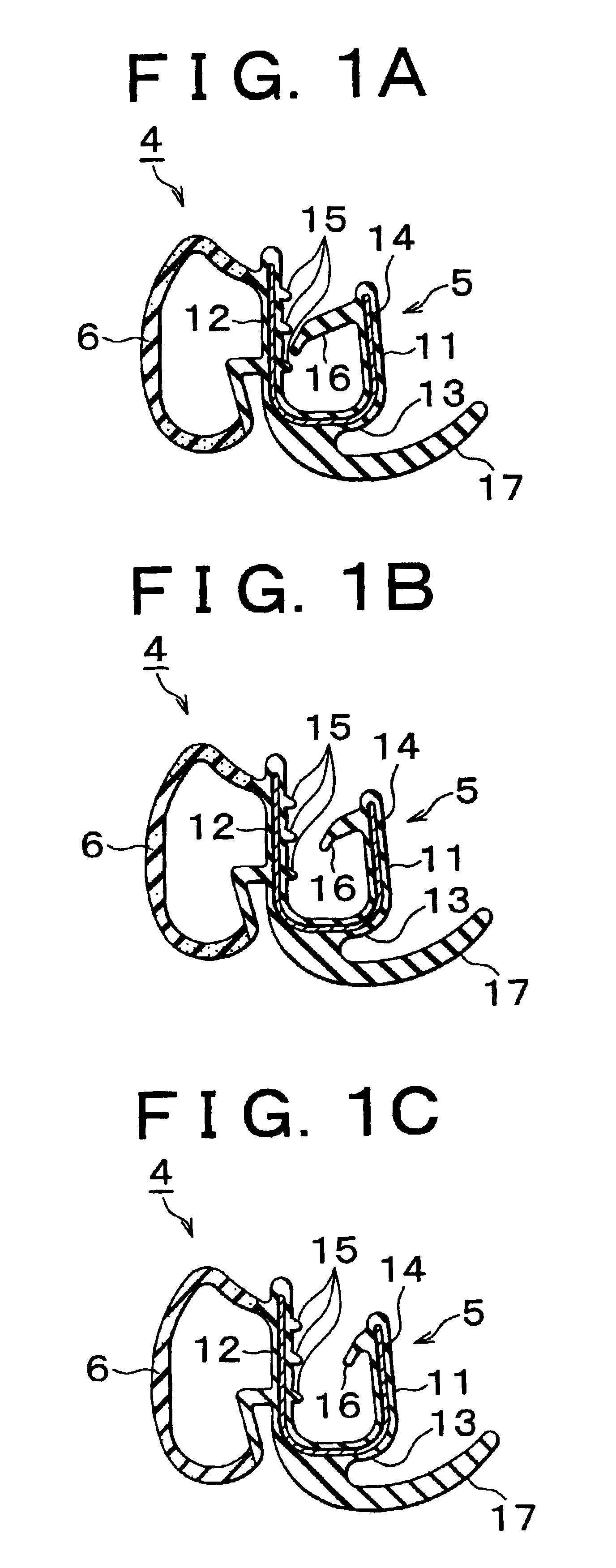 Weather strip having variable length holding lip