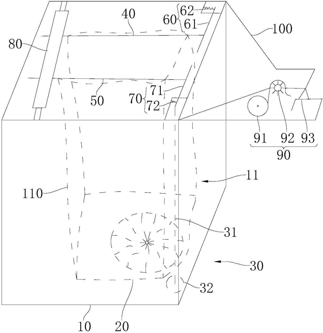 Automatic bag expansion and packing garbage can