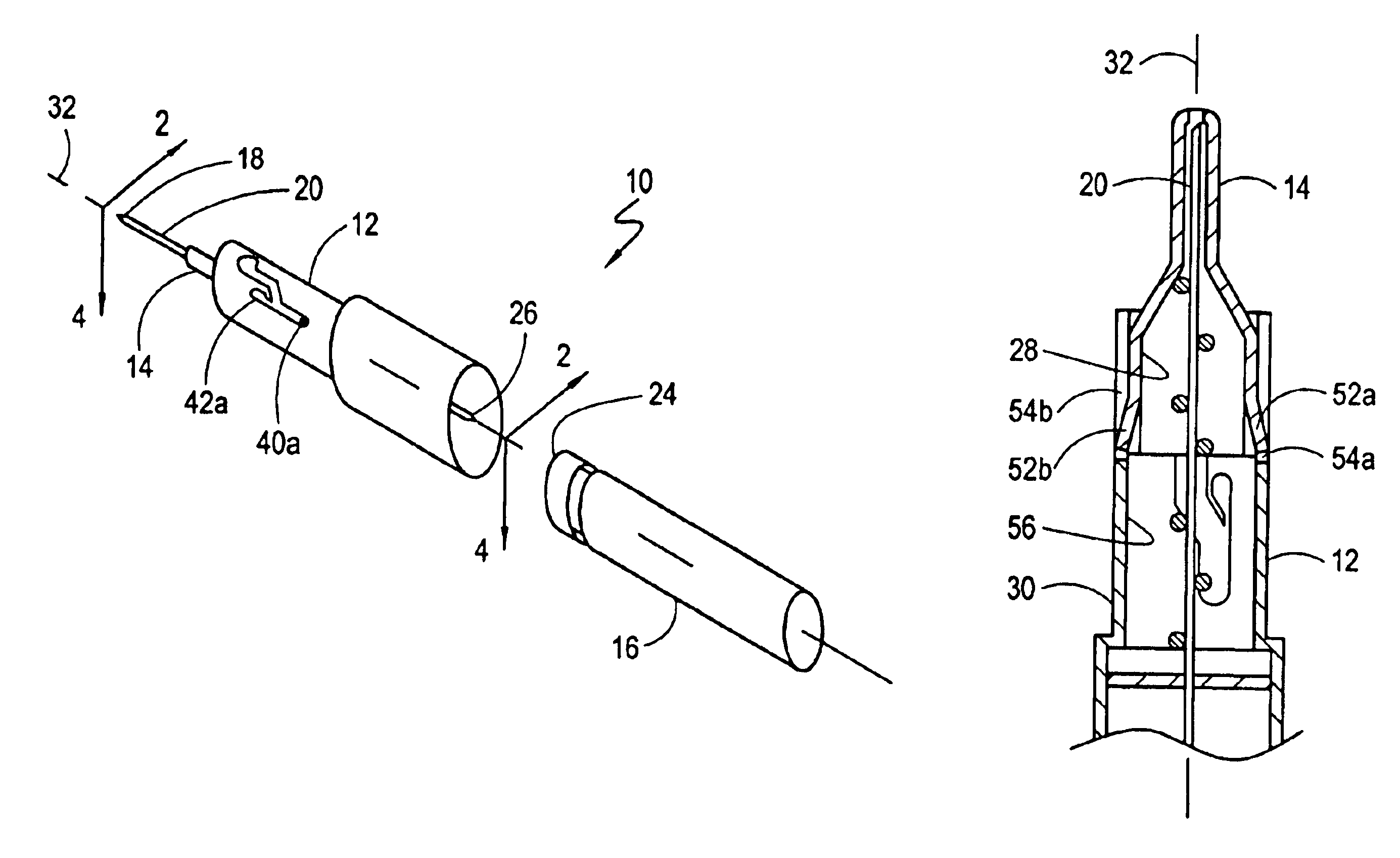 Position guide for a needle guard