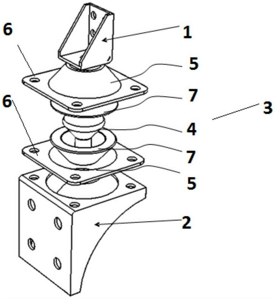 A kind of engine mount rubber pad assembly