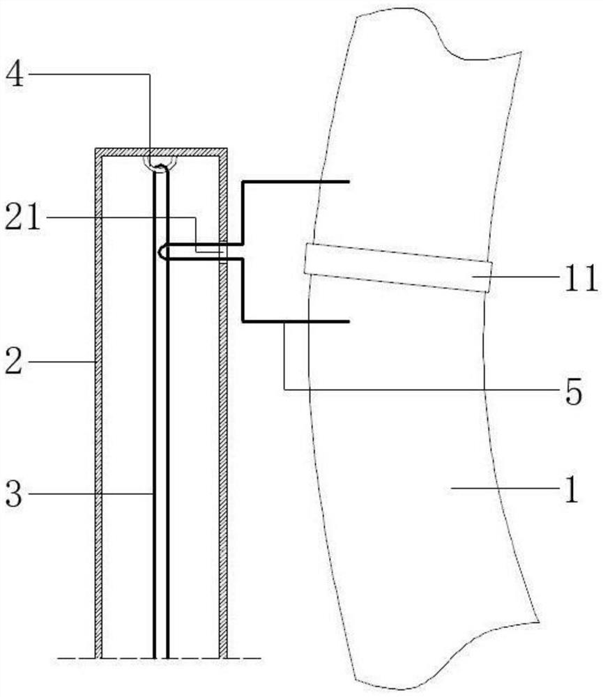 A suture-fixed and removable drainage tube