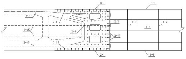 Rear plate type steel-concrete combined section with semi-open grid chamber