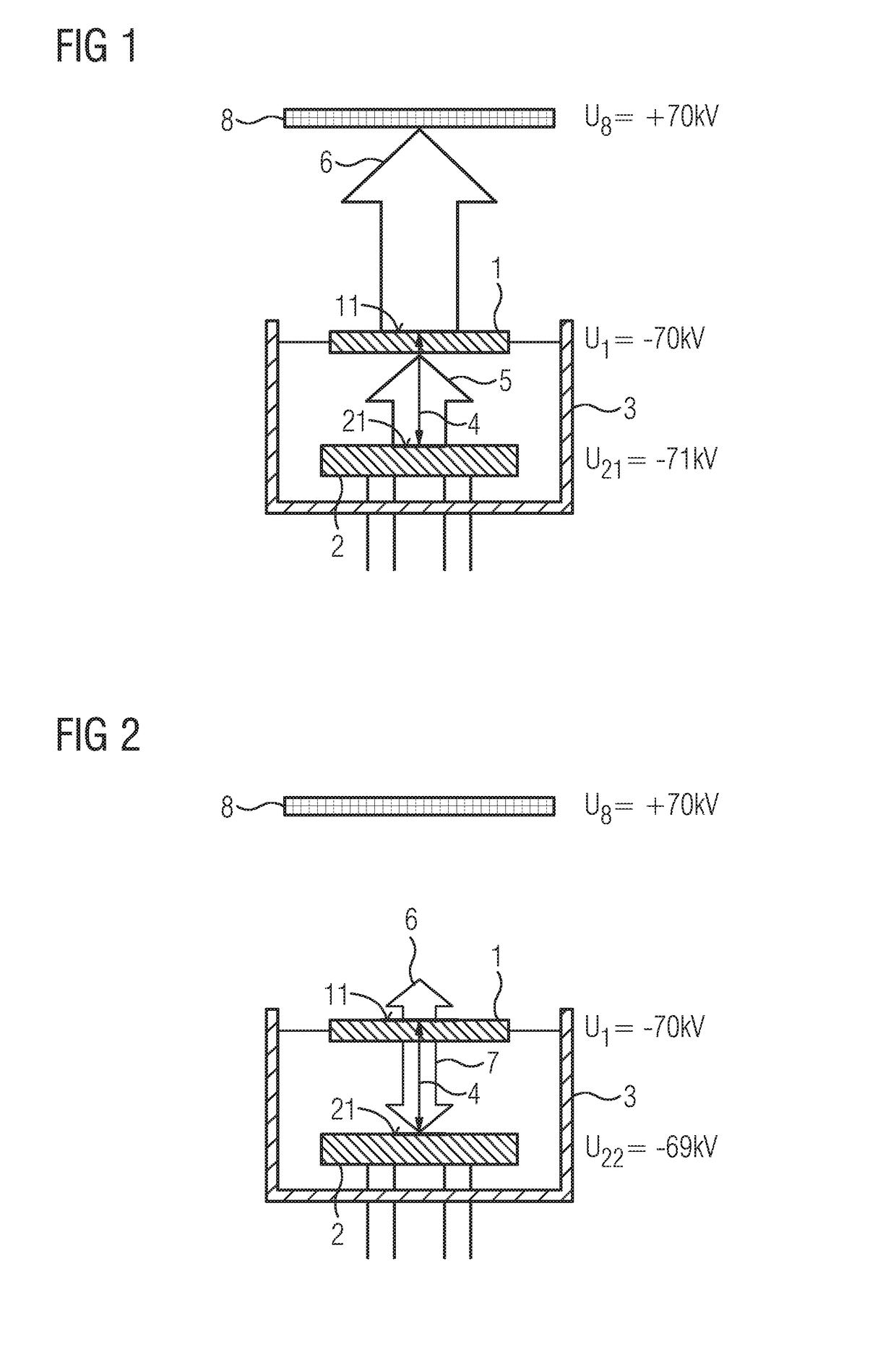 Thermionic emission device, focus head, x-ray tube and x-ray emitter