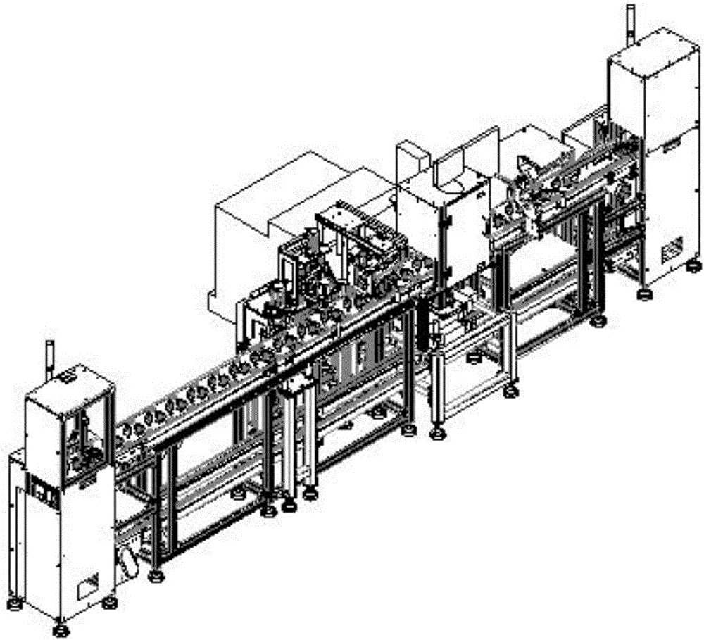 Working method of magnetic core test line body