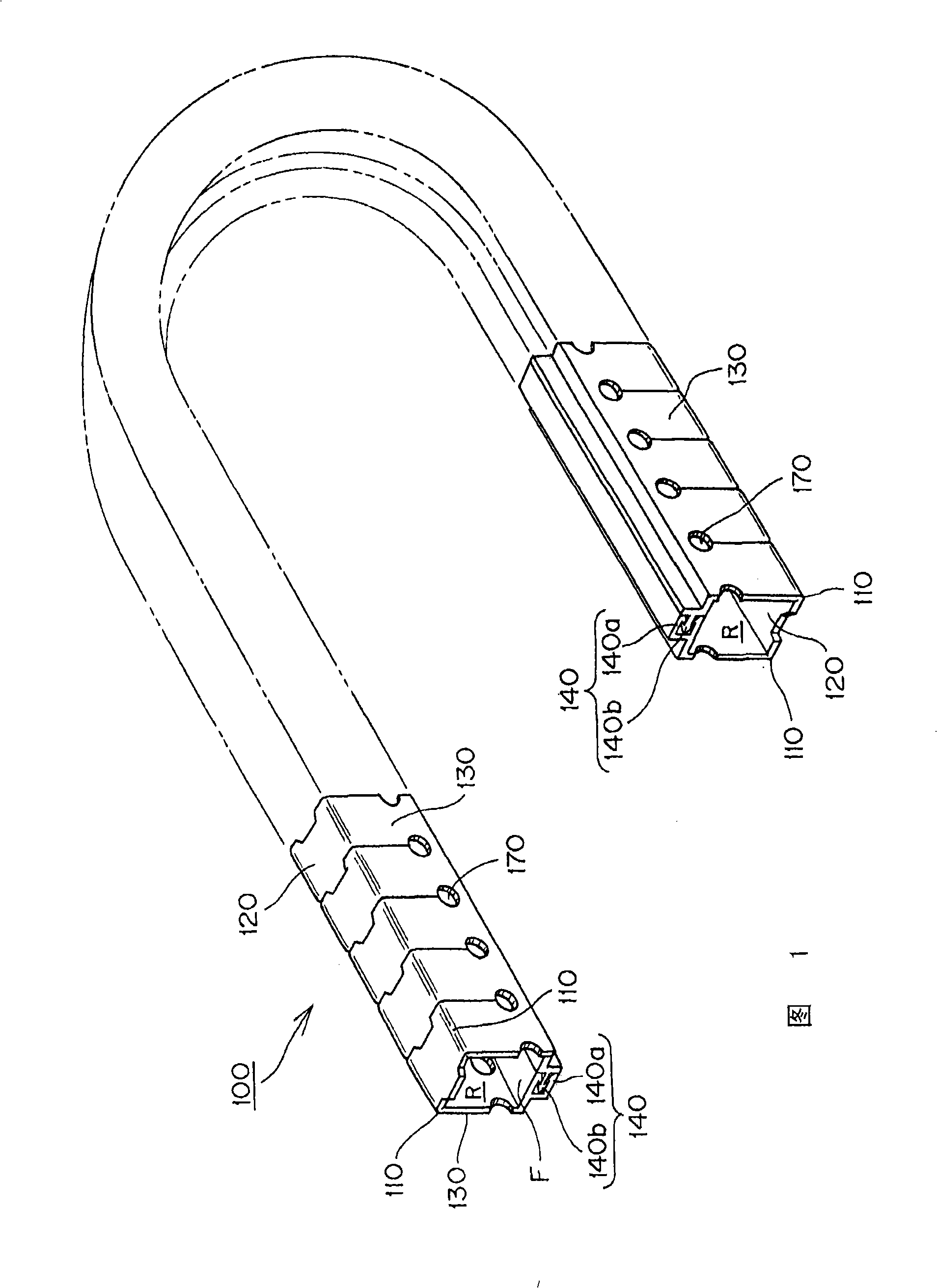 Tube type cable protection and guide device