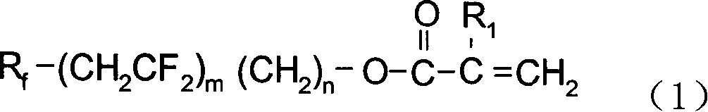 Fluorine-containing carbon chain acrylate, preparation method and application for copolymer thereof