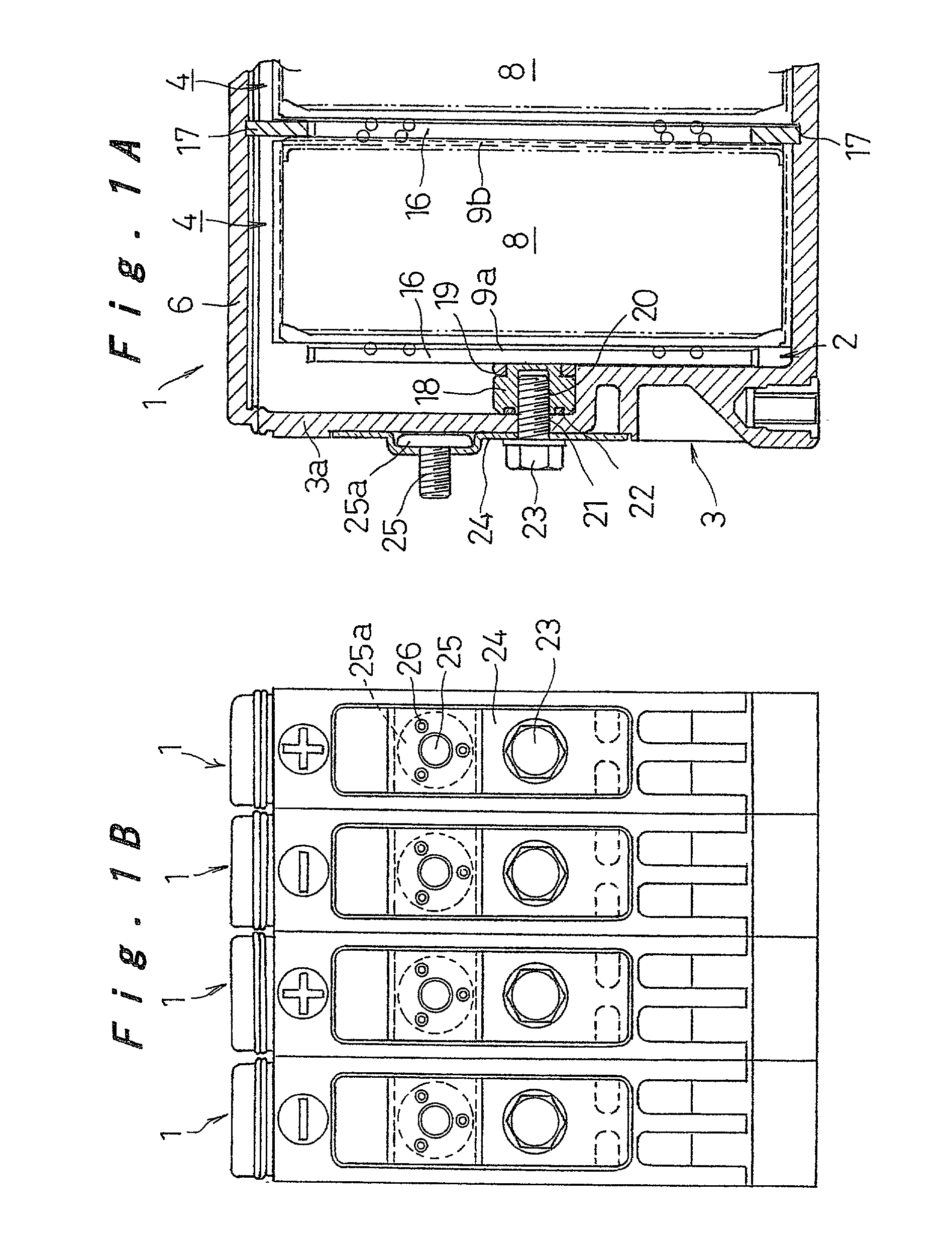 Prismatic sealed battery module