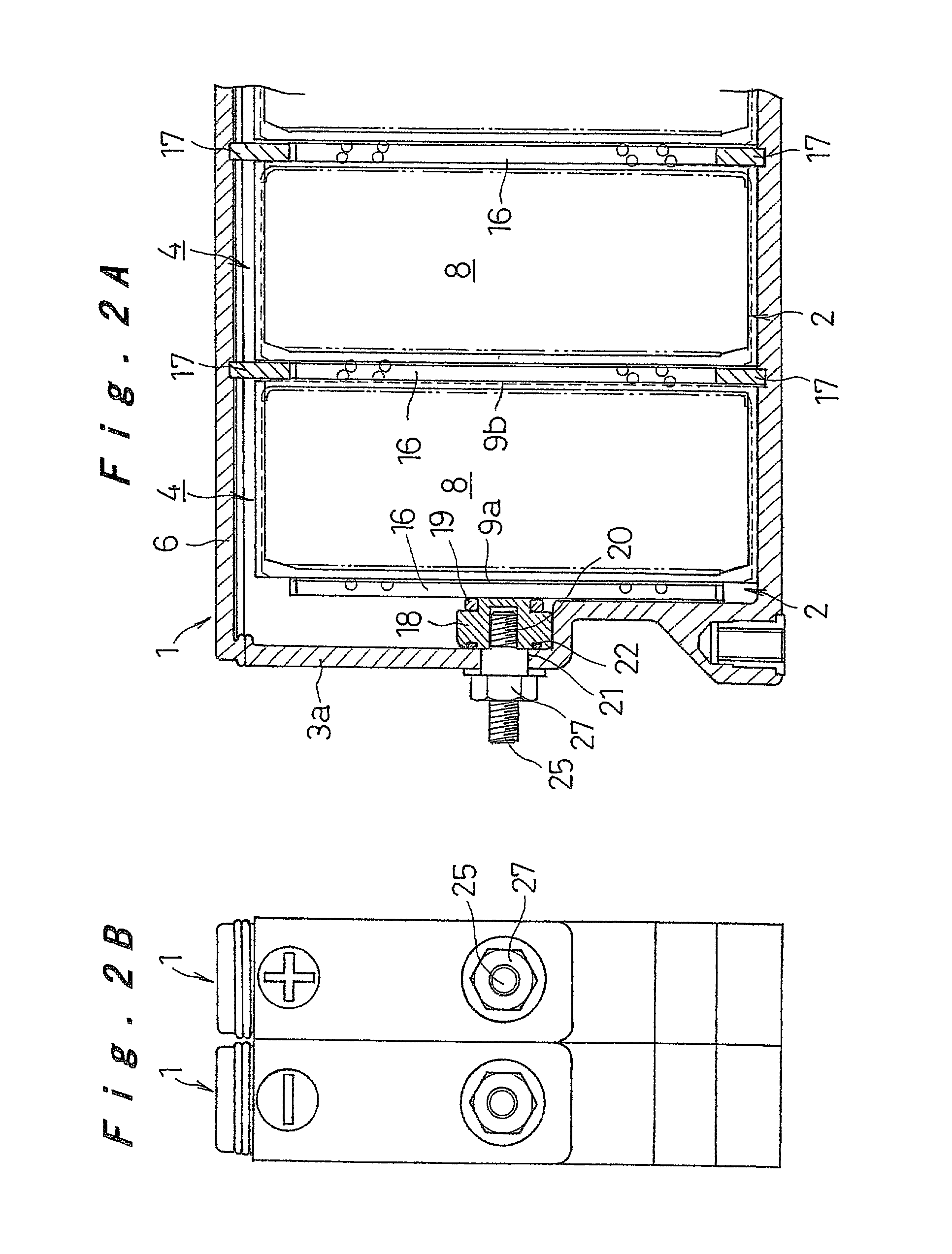 Prismatic sealed battery module