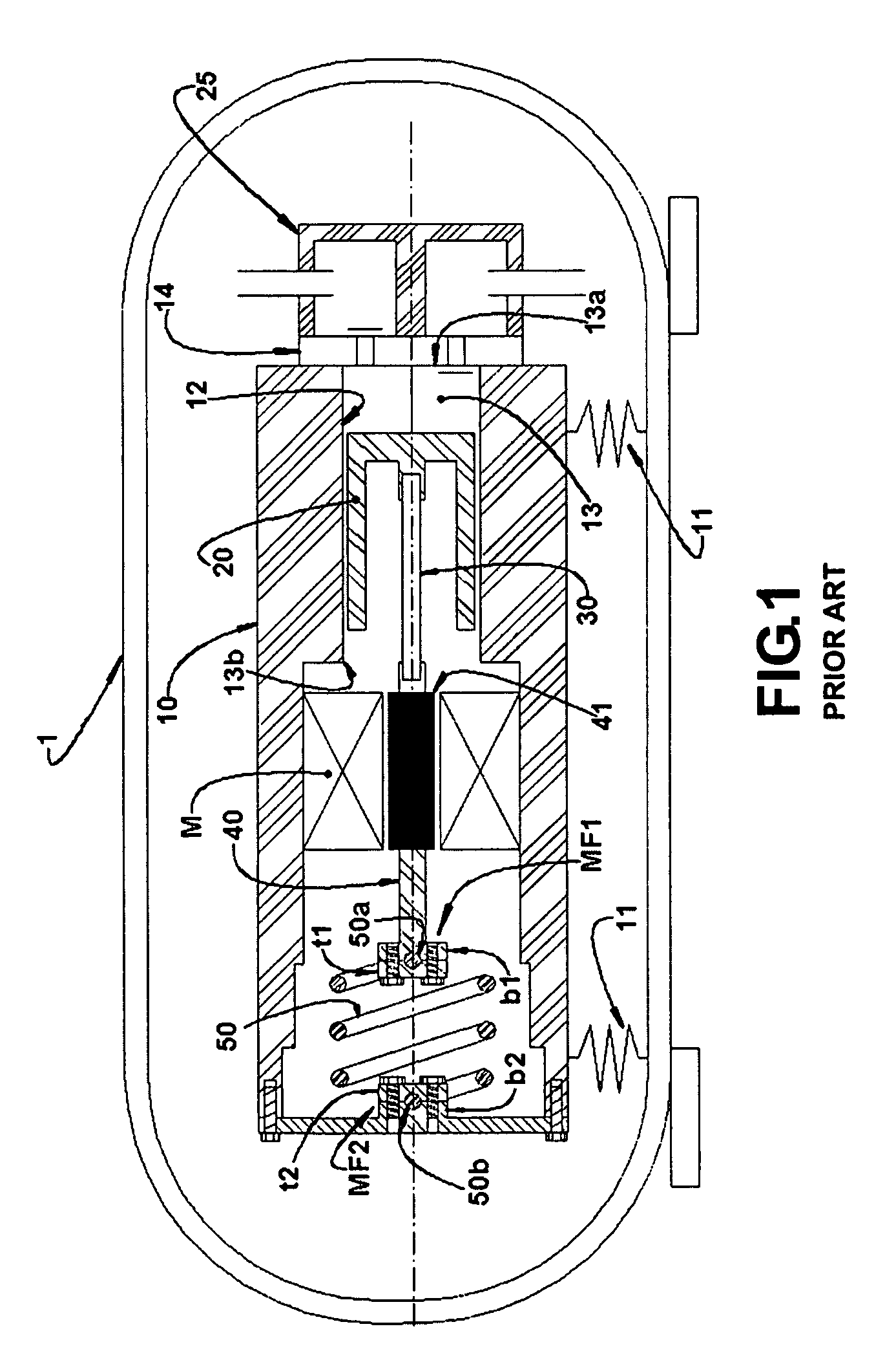 Mounting arrangement for a resonant spring in a linear motor compressor