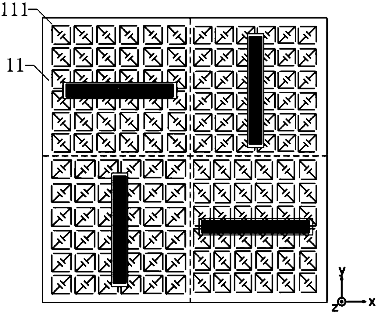 Low radar cross section array antenna based on polarization conversion