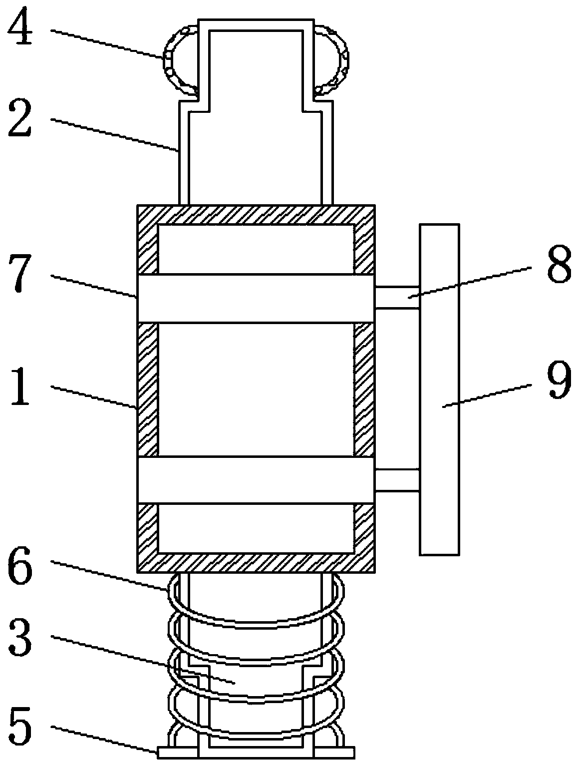 Eccentric water distributor dropping-fishing device