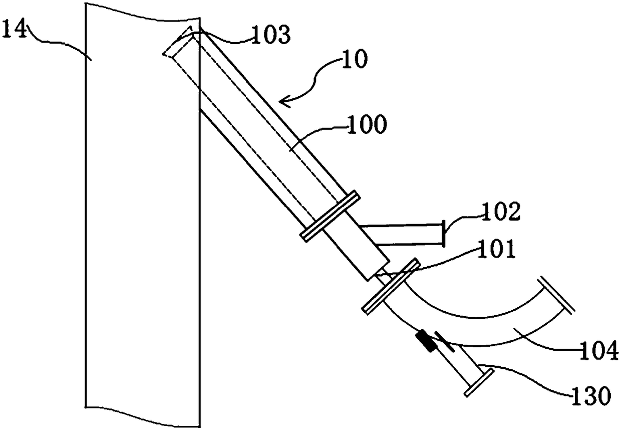 Nozzle device, catalytic cracking system and nozzle dredging method