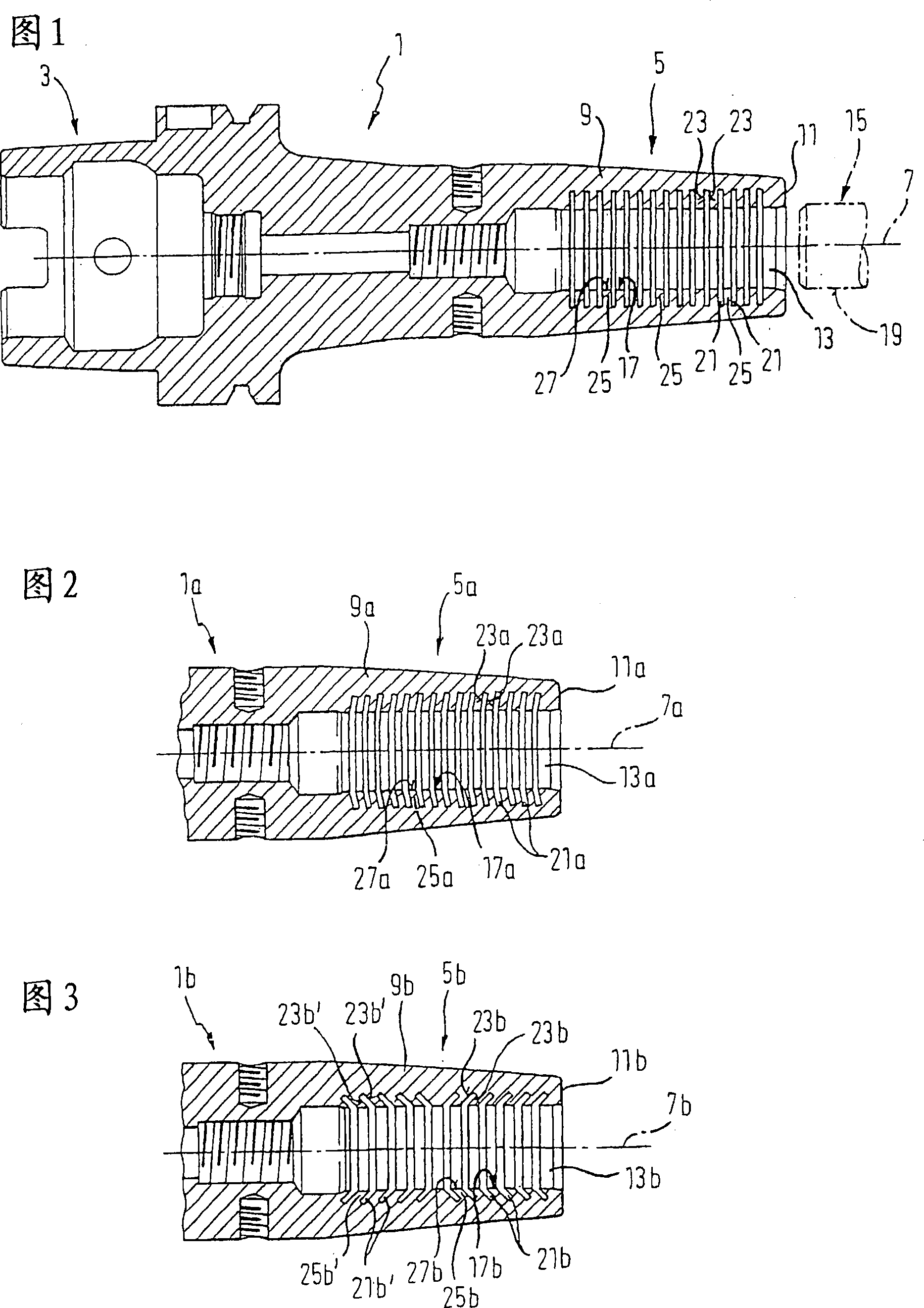 Tool holder for a rotating tool