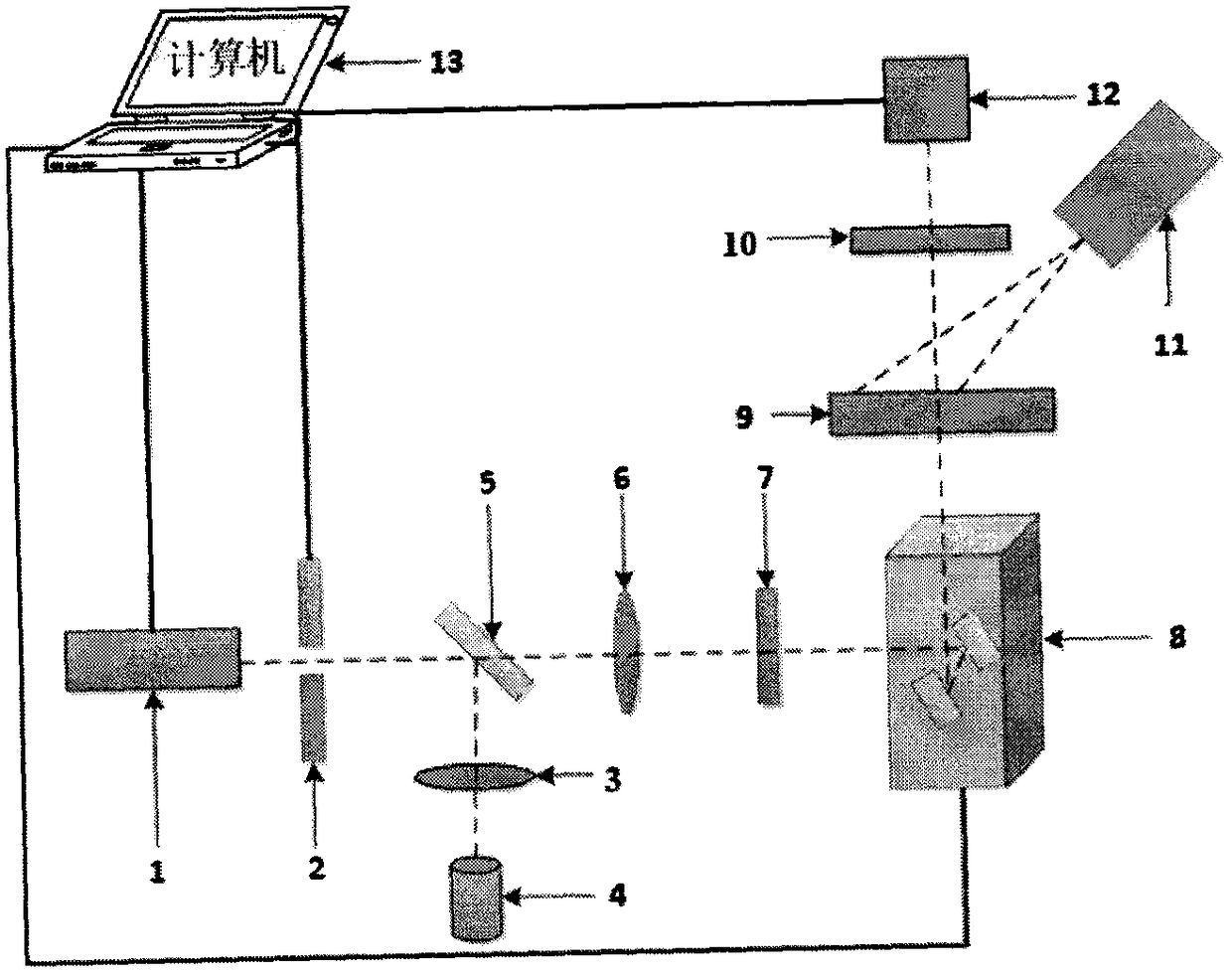 Fluorescent molecular tomography system used in free space