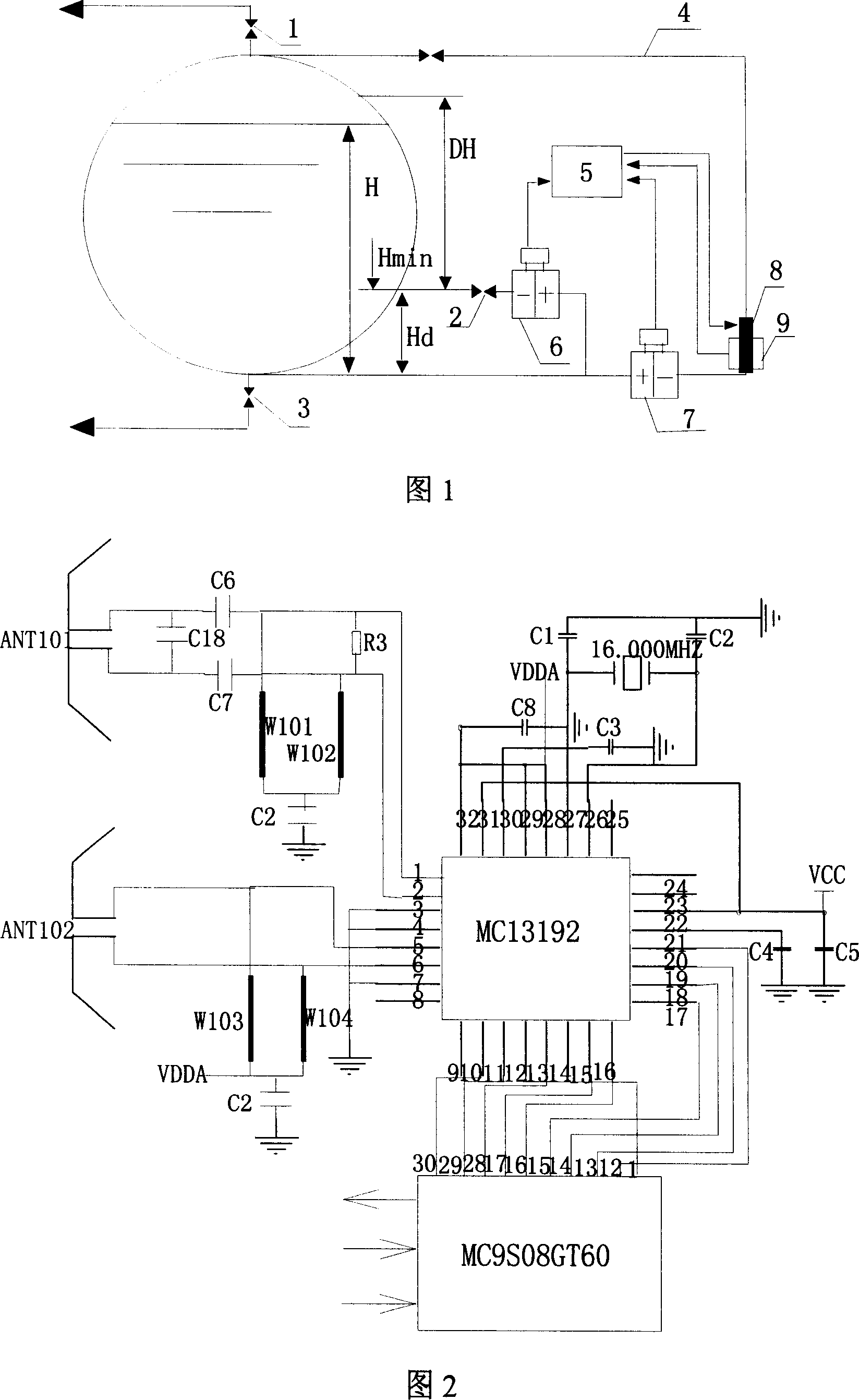 Measuring device and method for liquid level of volatilizable variable-density medium