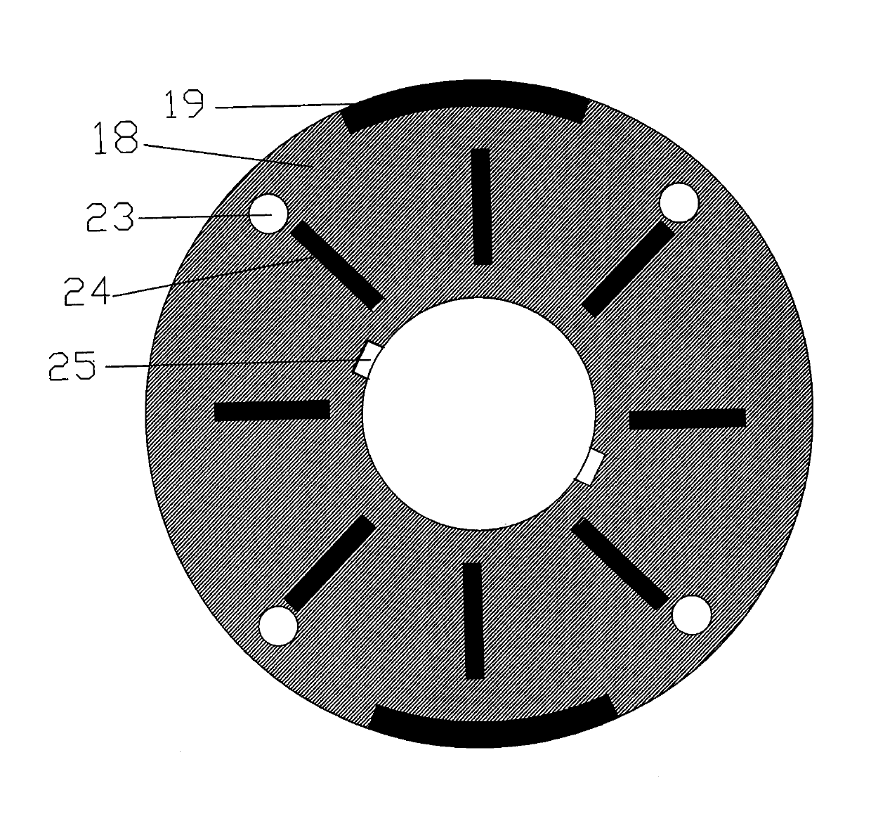 Magnetic-reaction brushless permanent magnet direct current motor