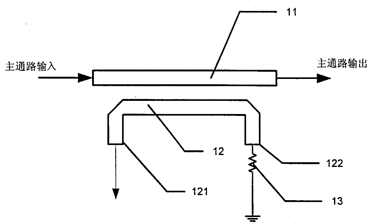 Wide-band electric small-size directional coupler