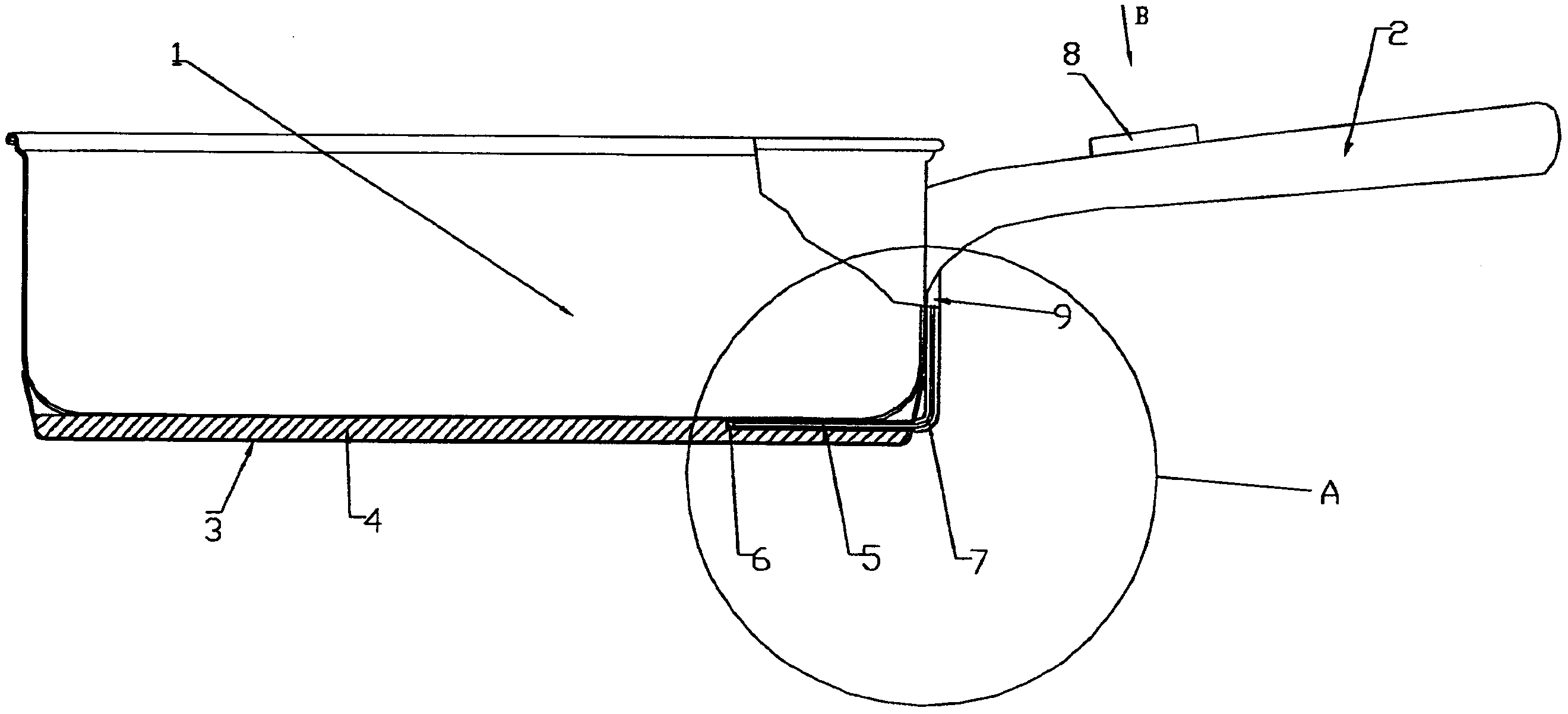 Cooking pan with temperature display