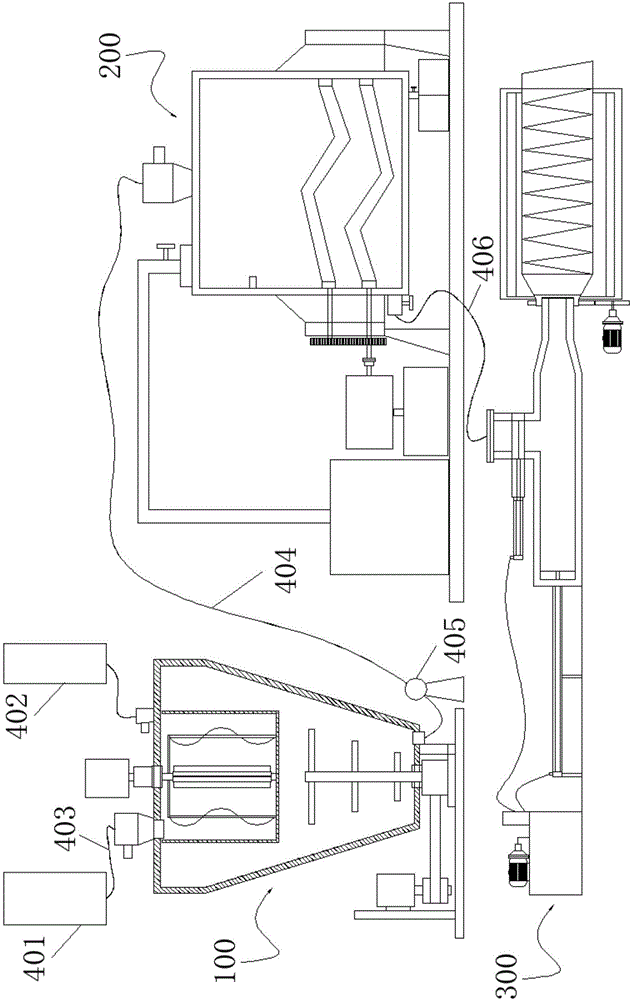 Granulation production line for composite material machining