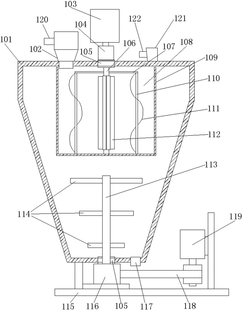 Granulation production line for composite material machining