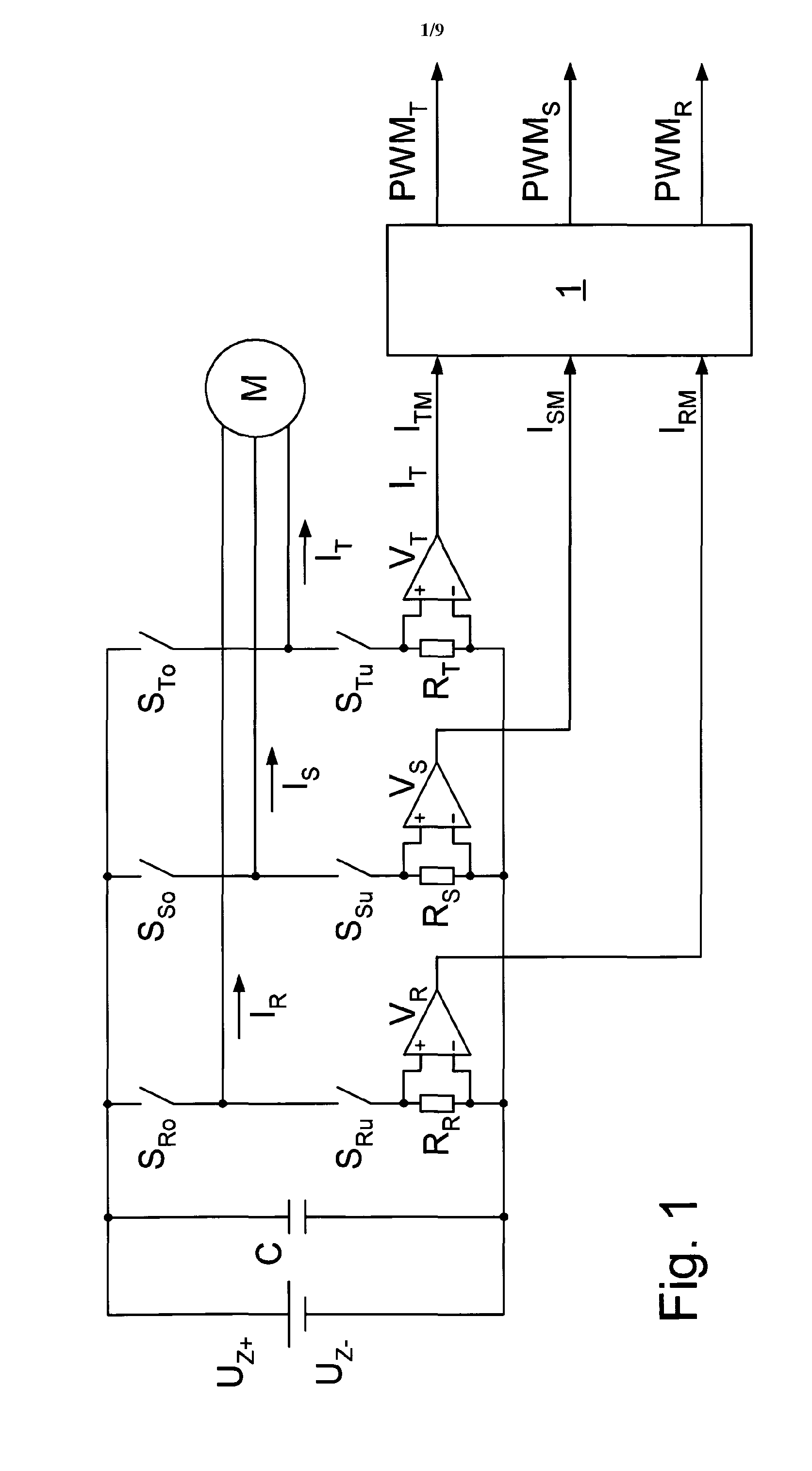 Circuit Board, Method for Determining a Current Space Vector, Converter, Circuit Board and Series of Converters