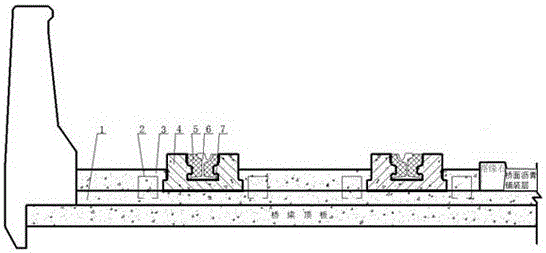 An embedded track structure suitable for medium and small span bridges and its construction method