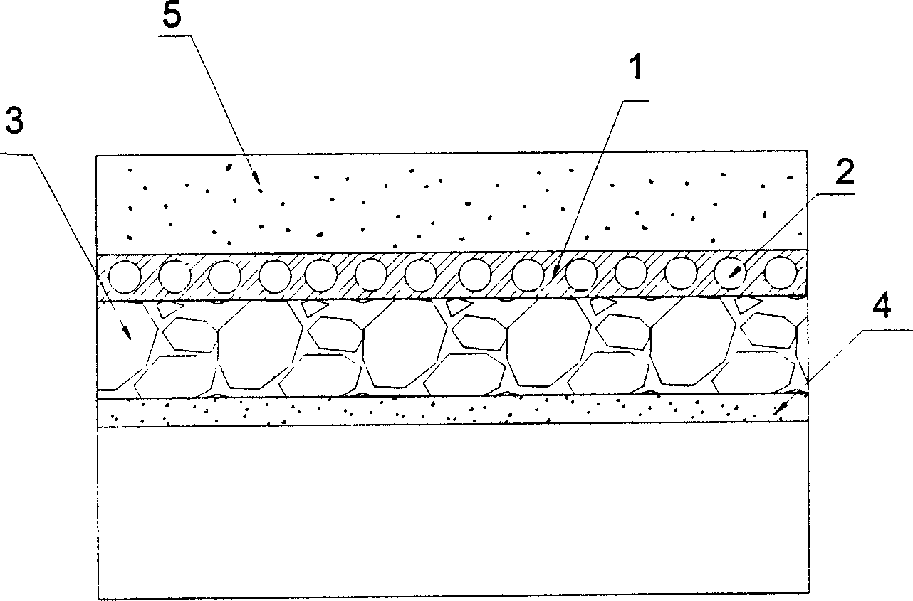 Composite ventilating and cold energy gathering roadbed