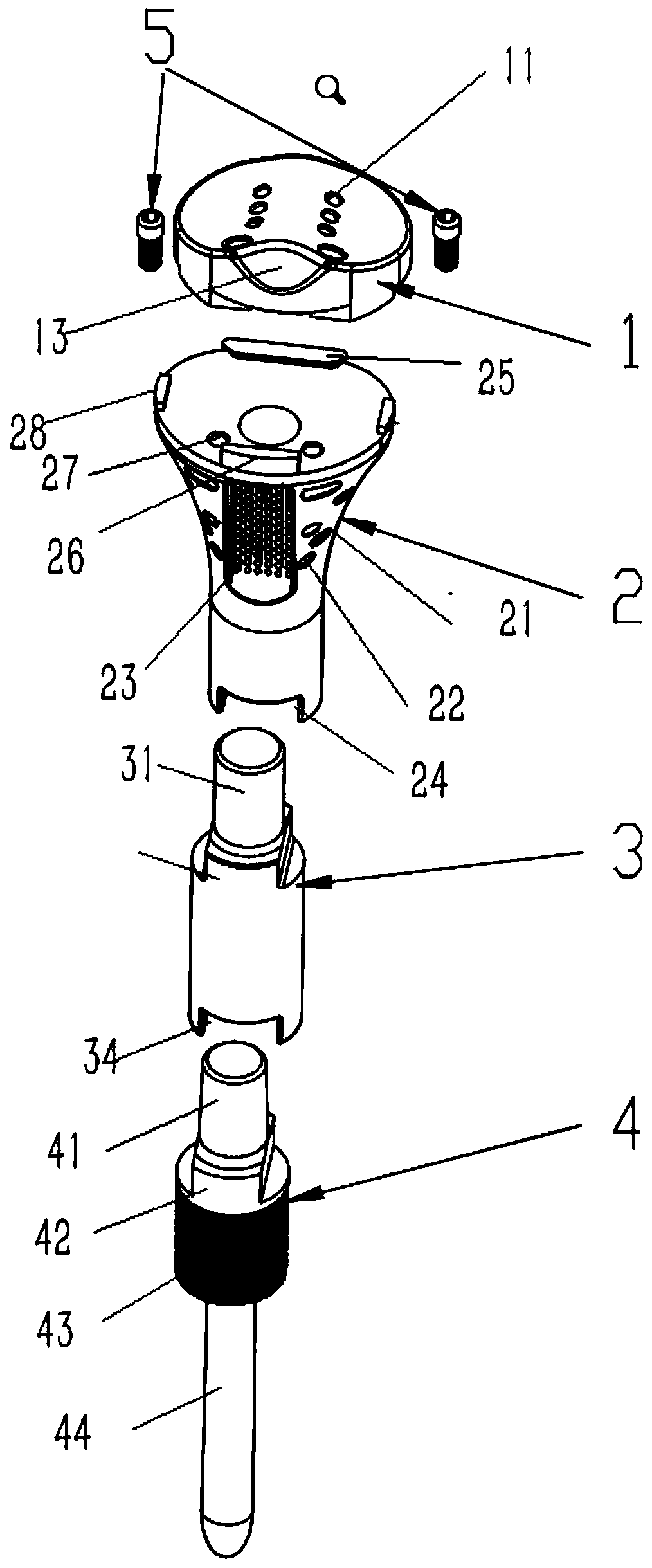 Ligament reserved assembled semi-knee-joint prosthesis for tibial tumor