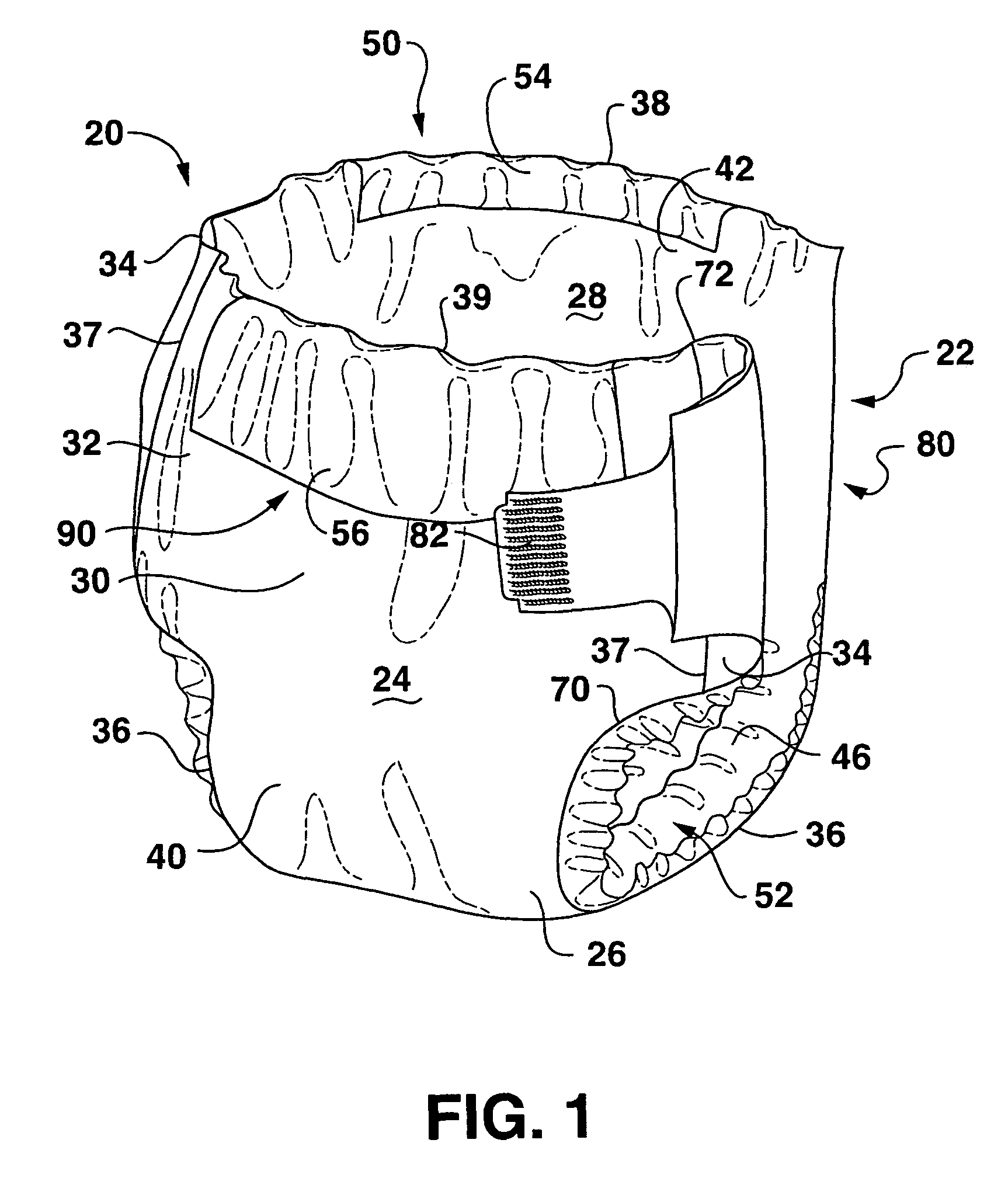 Absorbent articles having a waist region and corresponding fasteners that have matching stretch properties