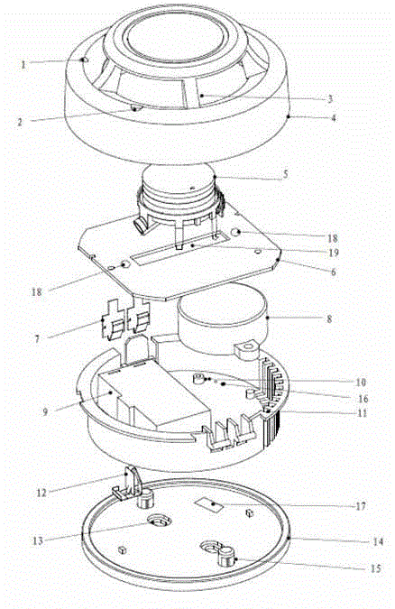 Wireless photoelectric smoke sensing detector