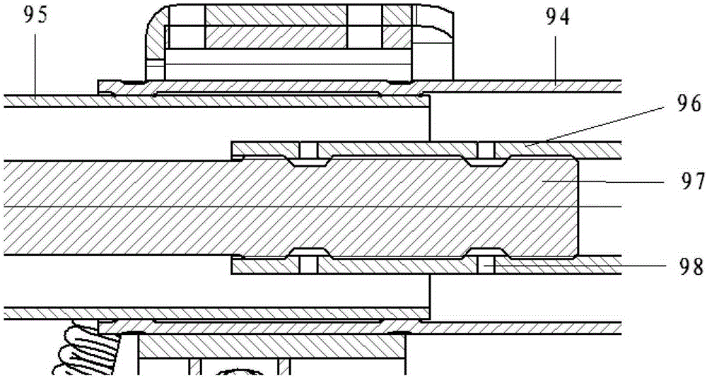 An automobile steering column collapse energy-absorbing structure