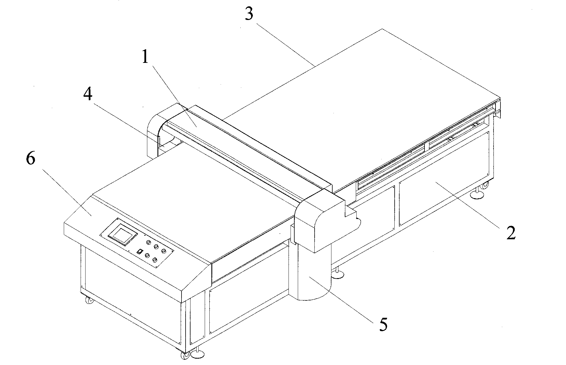 Large-size platform type digital colored printer