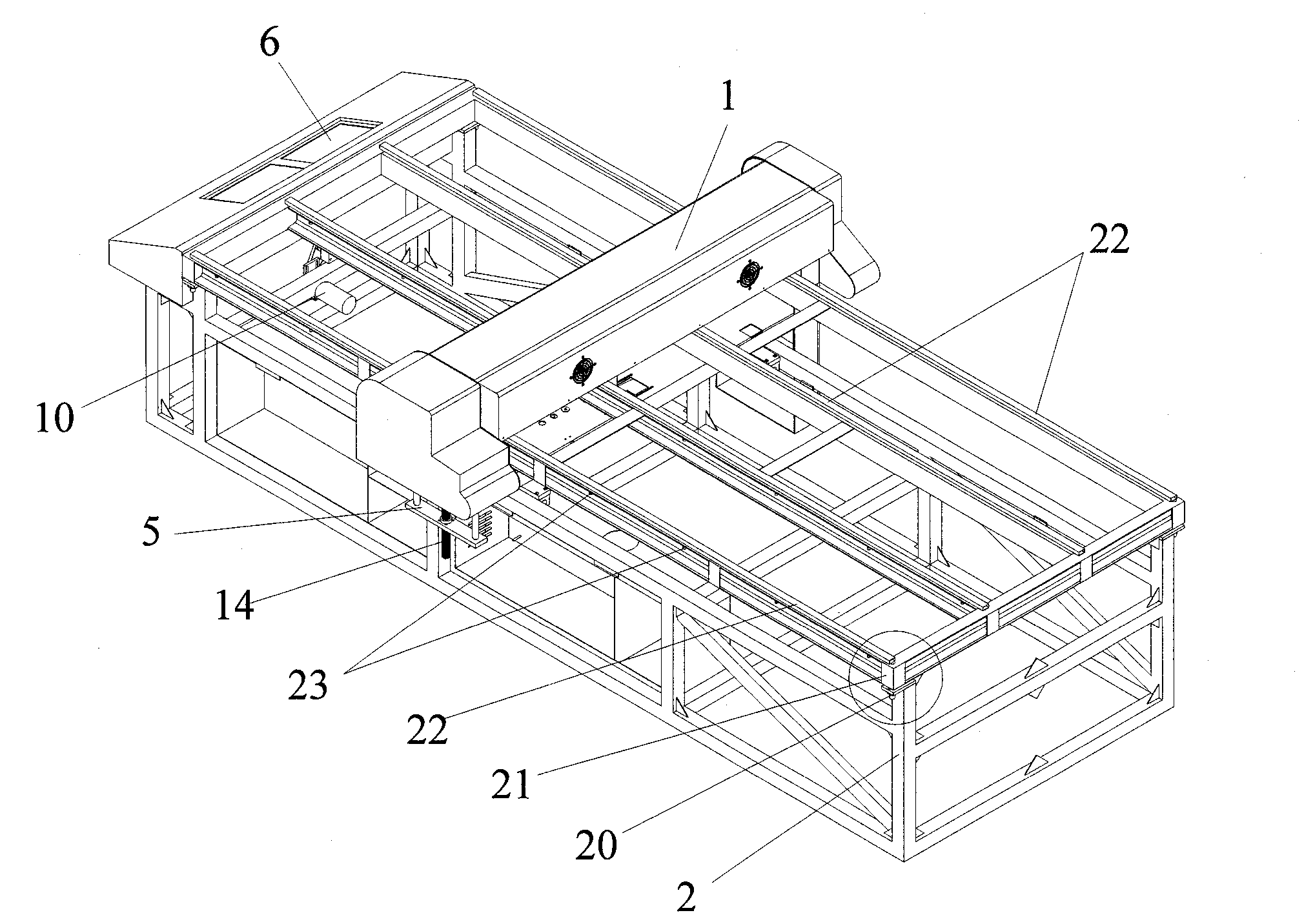 Large-size platform type digital colored printer