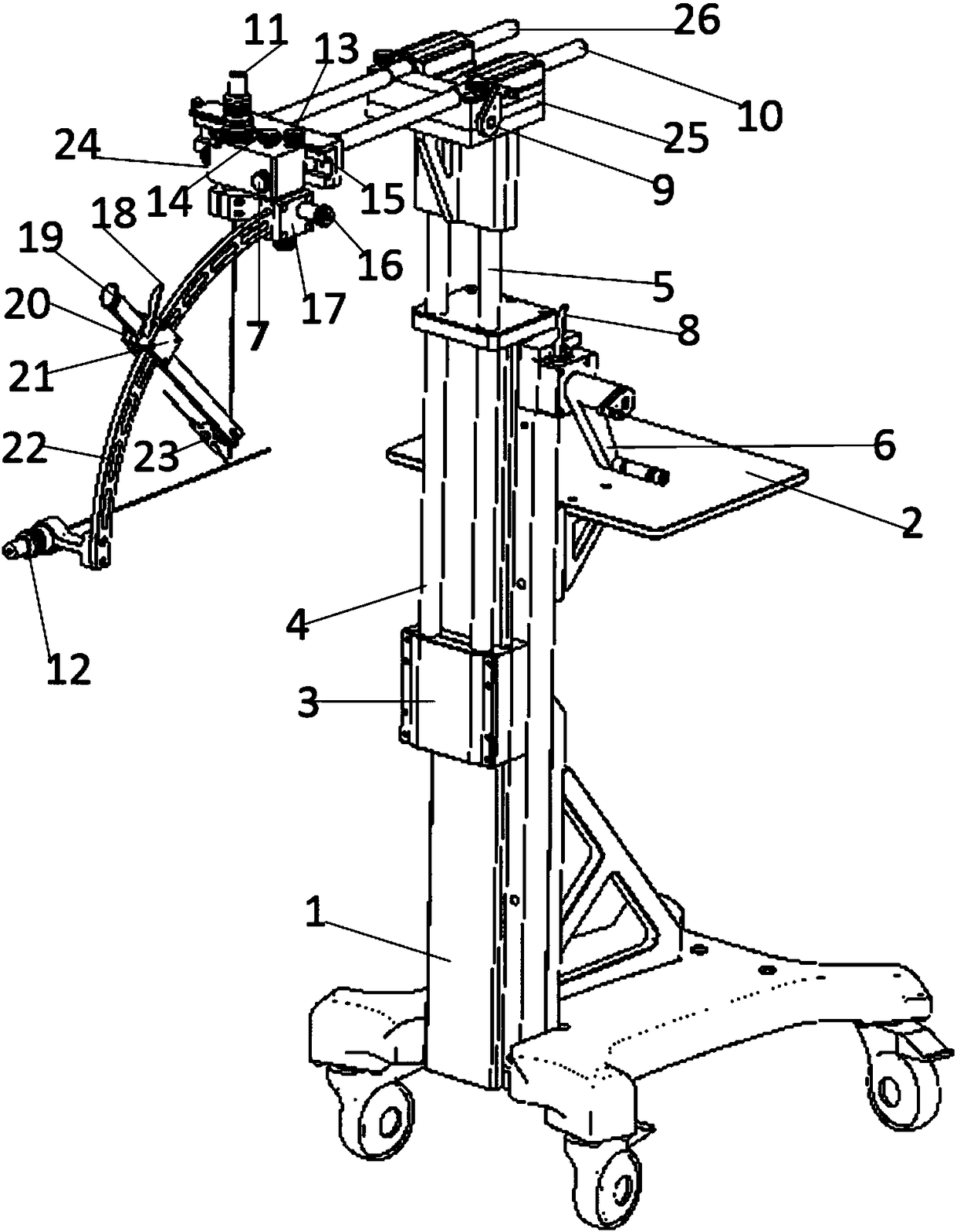 Detachable and assembled arc-shaped precise positioning equipment