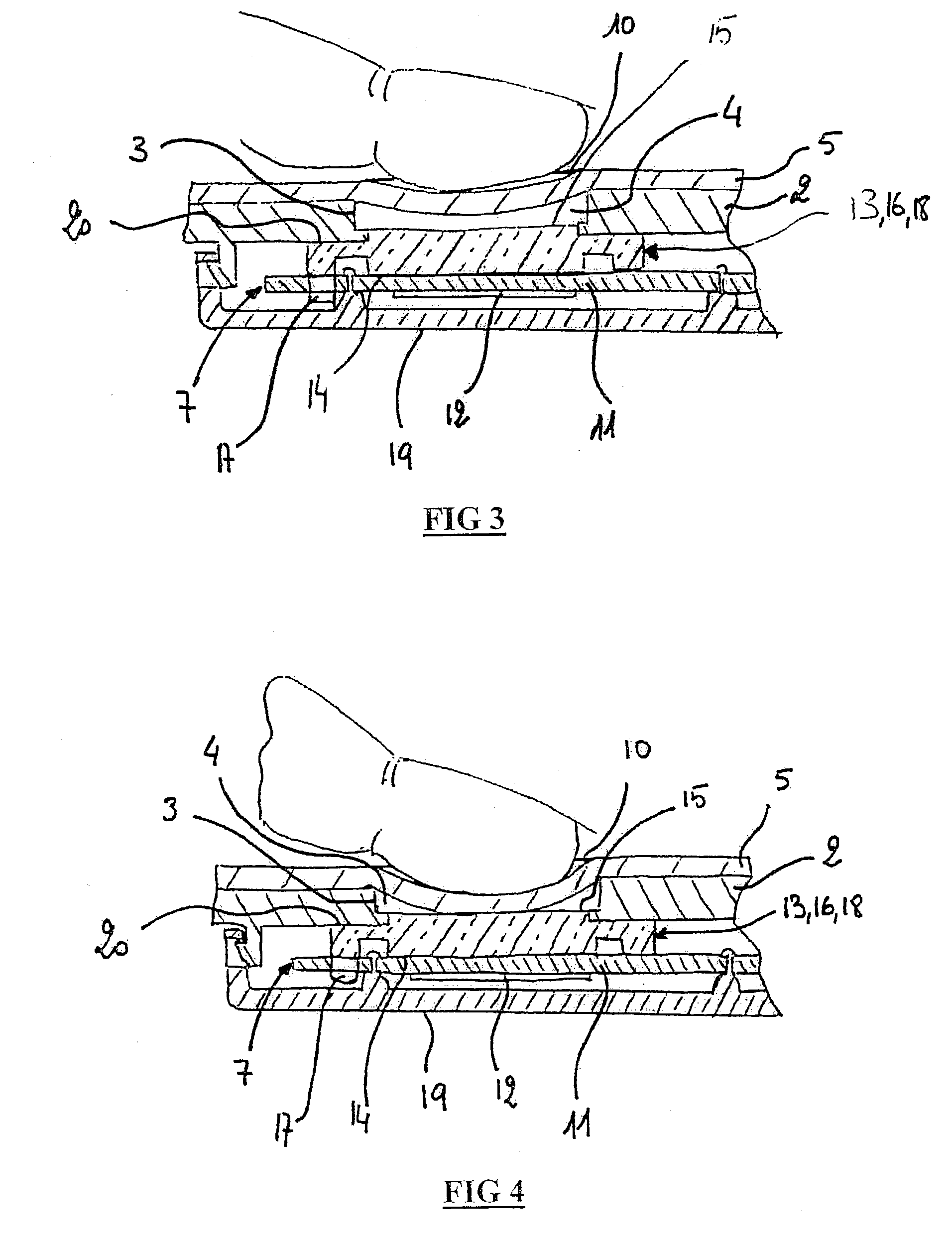 Capacitive type control member