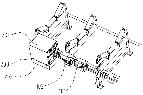 Belt conveyor inspection robot base station with multiple processing functions