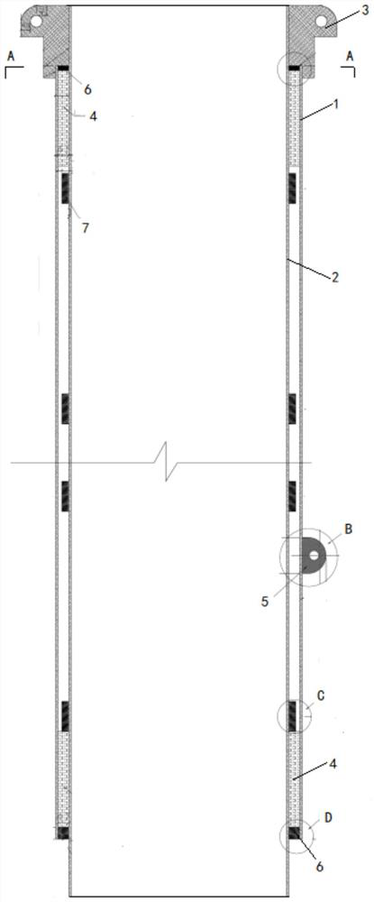 Recyclable double-layer steel sleeve for static load test of cast-in-situ bored pile and method