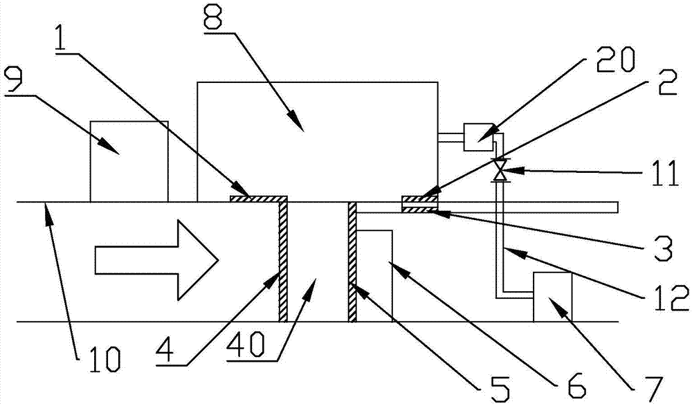 Device and method for disposing river sewage through wind and tidal power generation and water storage drainage